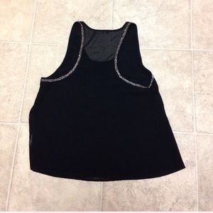 NWT Meraki black beaded top size large w/ details